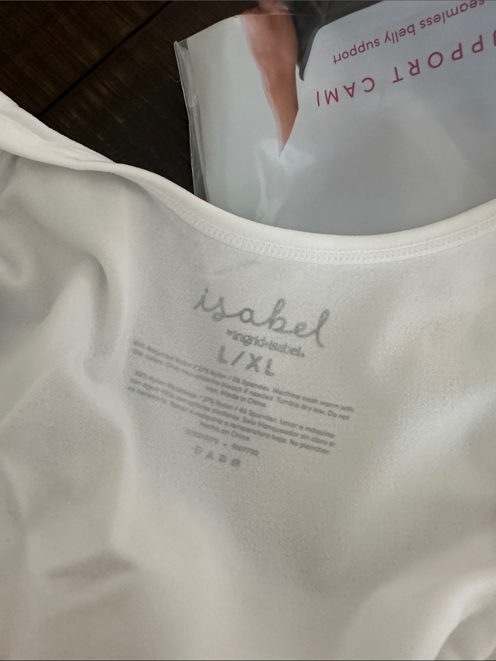 Ingrid & Isabel Maternity White Seamless Soft Support Camisole - Picture 5 of 6